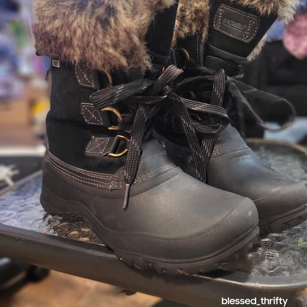 Khombu Women's size 6M Suede Snow Boots